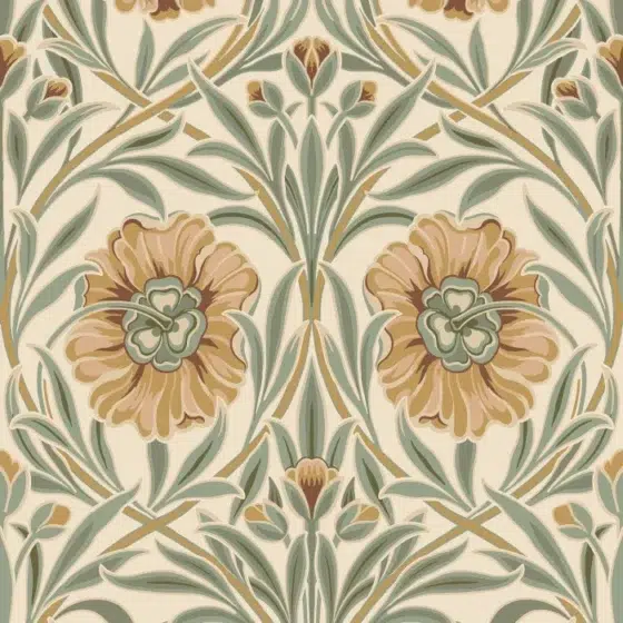 Обои Casamance - Isadora Ivoire / Celadon 70370202 (Коллекция Isadora)
