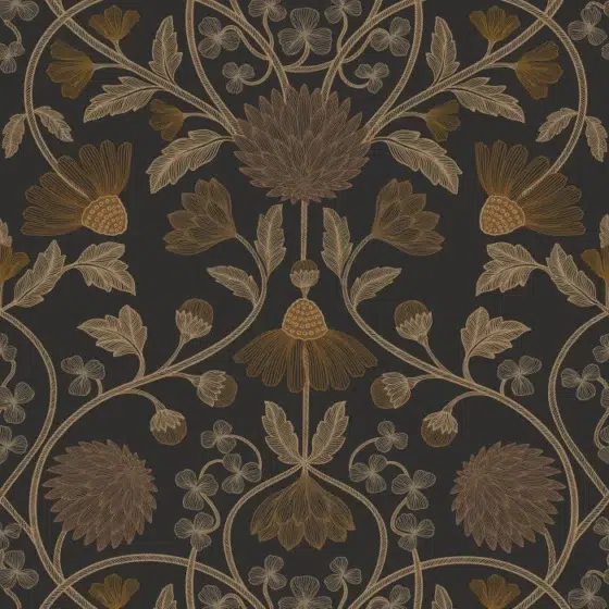 Обои Casamance - Hippolyte Noir / Dore 70450916 (Коллекция Isadora)