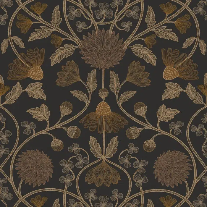 Обои Casamance — Hippolyte Noir / Dore 70450916 (Коллекция Isadora)
