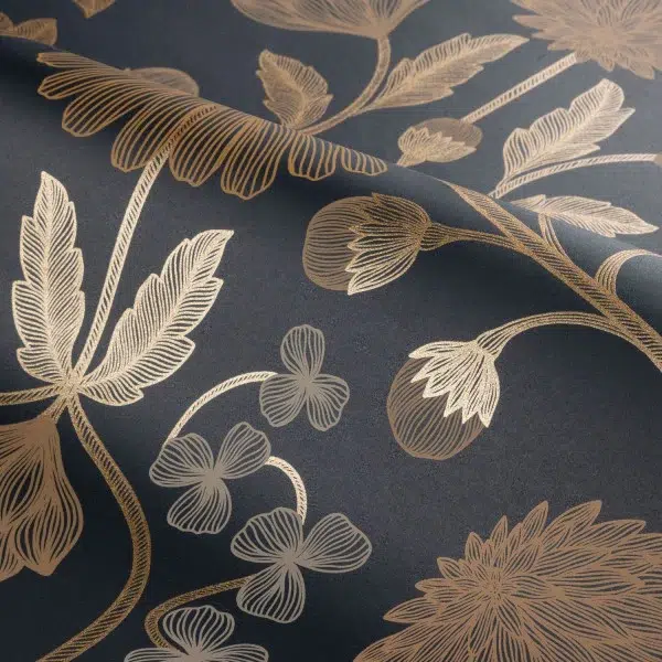 Обои Casamance — Hippolyte Noir / Dore 70450916 (Коллекция Isadora)