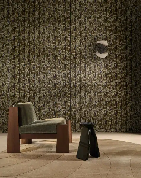 Обои Casamance — Piquey Noir mordore 77020301 (Коллекция Mimbeau)