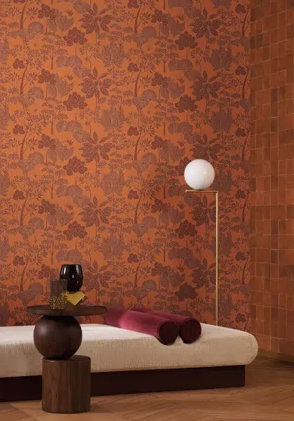Обои Casamance — Inara Orange Brule 76900814 (Коллекция Tressora)
