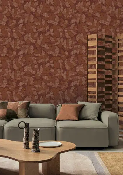 Обои Casamance — Lontara Terracotta / Cuivre 76911222 (Коллекция Tressora)
