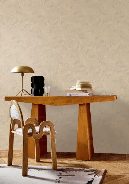 Обои Casamance — Leontine Marron glace / Nacre 70681528 (Коллекция Isadora)