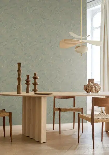 Обои Casamance — Leontine Gris bleu / Dore 70681630 (Коллекция Isadora)