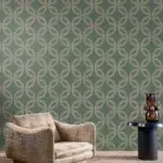 Обои Casamance — Etienne Vert de gris / Dore 70692242 (Коллекция Isadora)