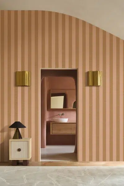Обои Casamance — Beausoleil Fauve Peau De Peche 78060406 (Коллекция Rayures)