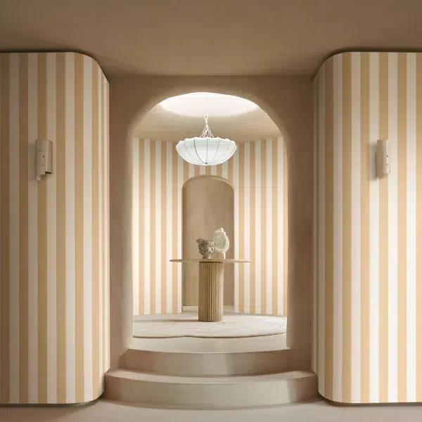 Обои Casamance — Beausoleil Miel Blanc Petale 78060508 (Коллекция Rayures)