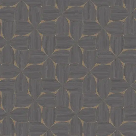 Обои Casamance - Sienna Anthracite / Dore 78130610 (Коллекция Striato - Textures)