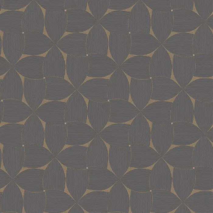 Обои Casamance — Sienna Anthracite / Dore 78130610 (Коллекция Striato — Textures)