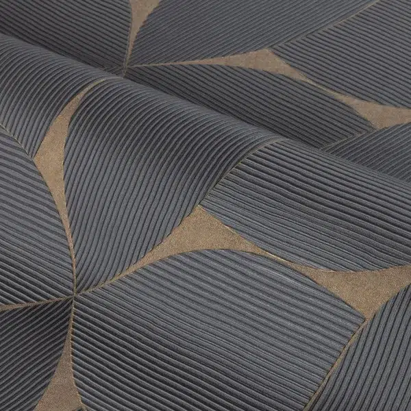 Обои Casamance — Sienna Anthracite / Dore 78130610 (Коллекция Striato — Textures)