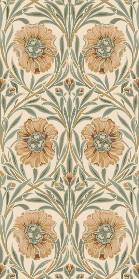 Обои Casamance — Isadora Ivoire / Celadon 70370202 (Коллекция Isadora)