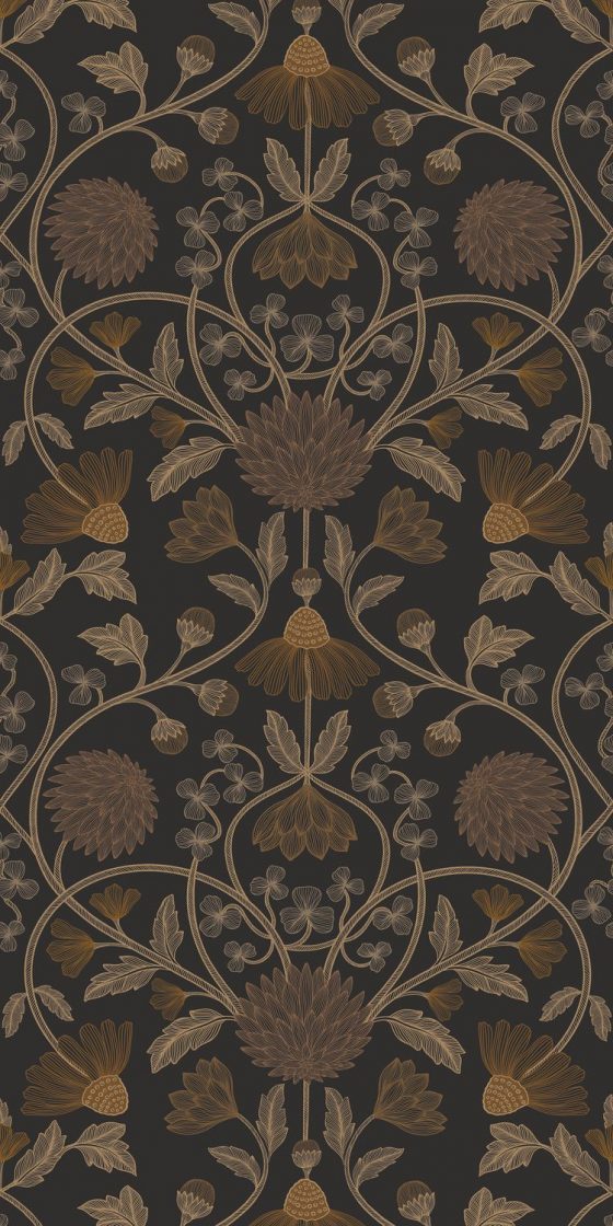 Обои Casamance — Hippolyte Noir / Dore 70450916 (Коллекция Isadora)