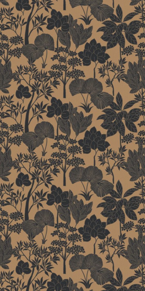 Обои Casamance — Inara Noir / Dore 76900508 (Коллекция Tressora)