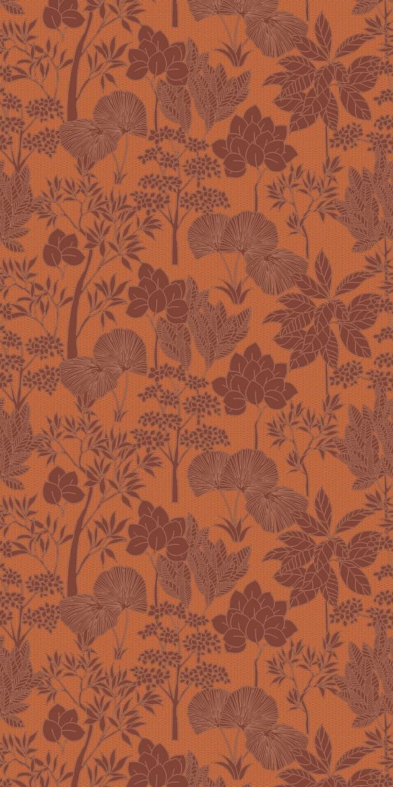 Обои Casamance — Inara Orange Brule 76900814 (Коллекция Tressora)