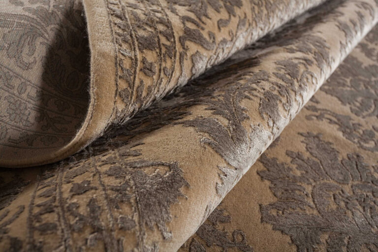 Ковёр ручной работы (Индия), шерсть KING OF AGRA (RAJPUT CARPETS)  - 72x140x8 (RAJ14_R_NO54-GLD-GLD)