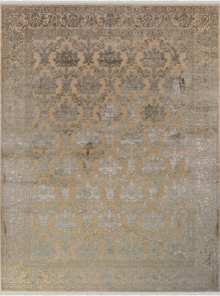 Ковёр ручной работы (Индия), шерсть KING OF AGRA (RAJPUT CARPETS)  - 72x140x8 (RAJ14_R_NO54-GLD-GLD)