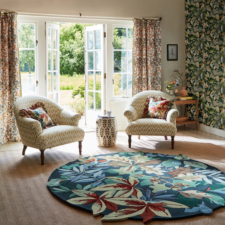 Ковёр Robin’s Wood Forest Green 146508 round — Sanderson