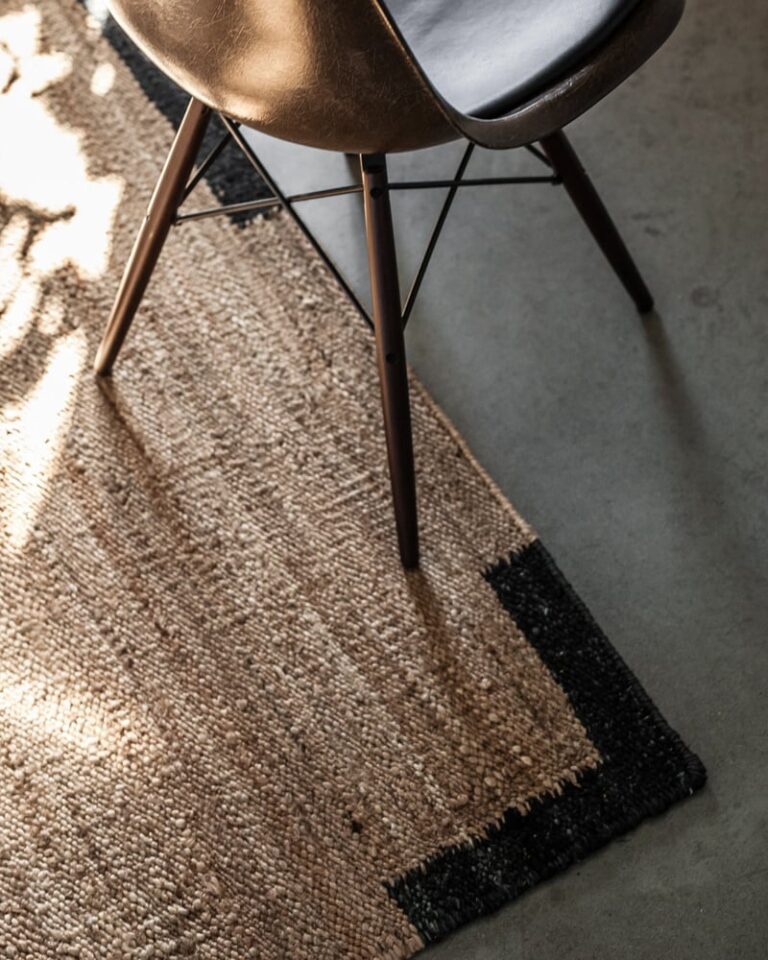 Ковёр Nordic Knots — Jute Edge – Black — 140×200
