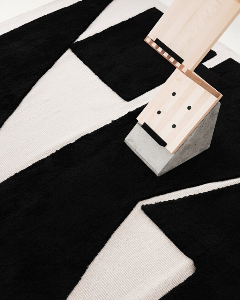 Ковёр Nordic Knots — Untitled 1 – Dusty White/Black — 300×400