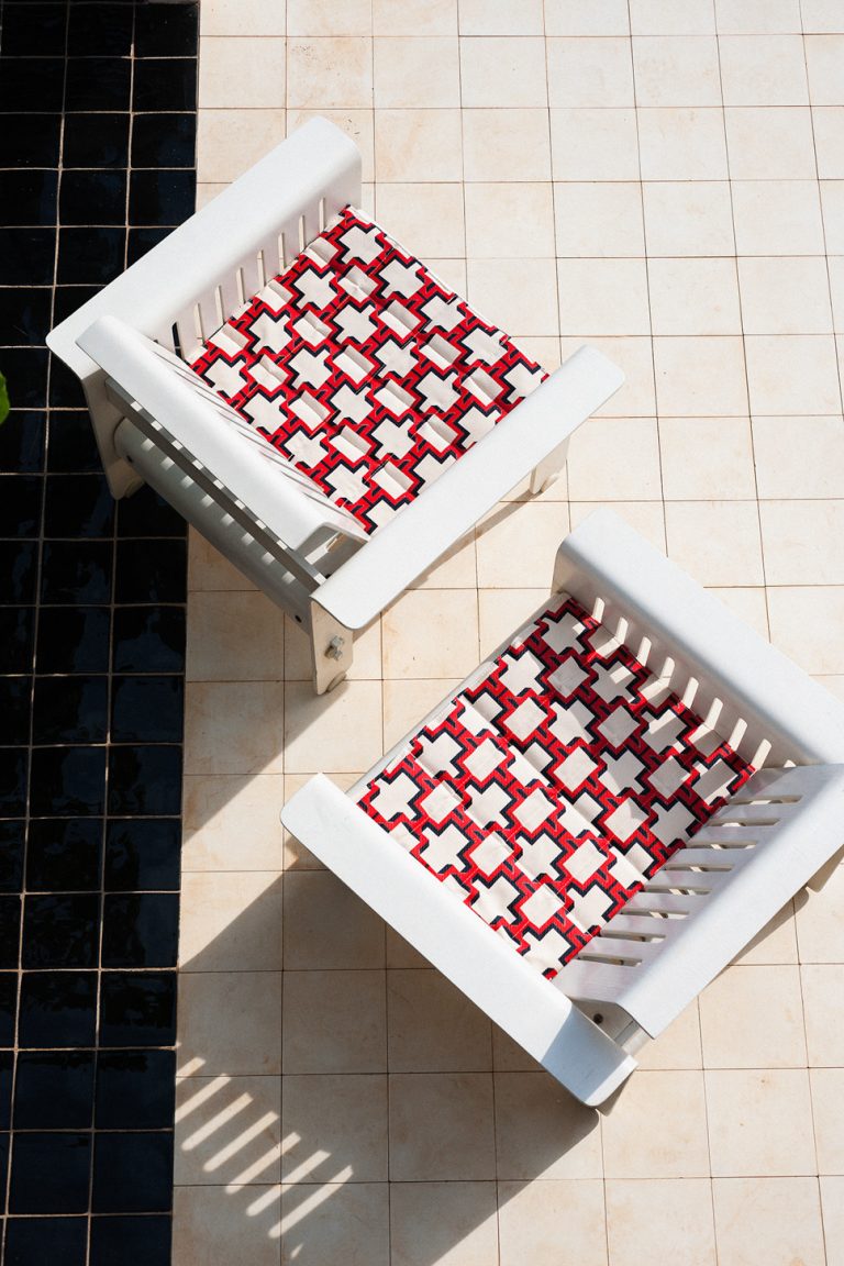 Ткань — Dedar — Campus — 002 rouge marinière