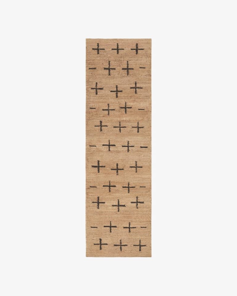 Ковёр Nordic Knots - Jute Cross Runner – Black - 75x250