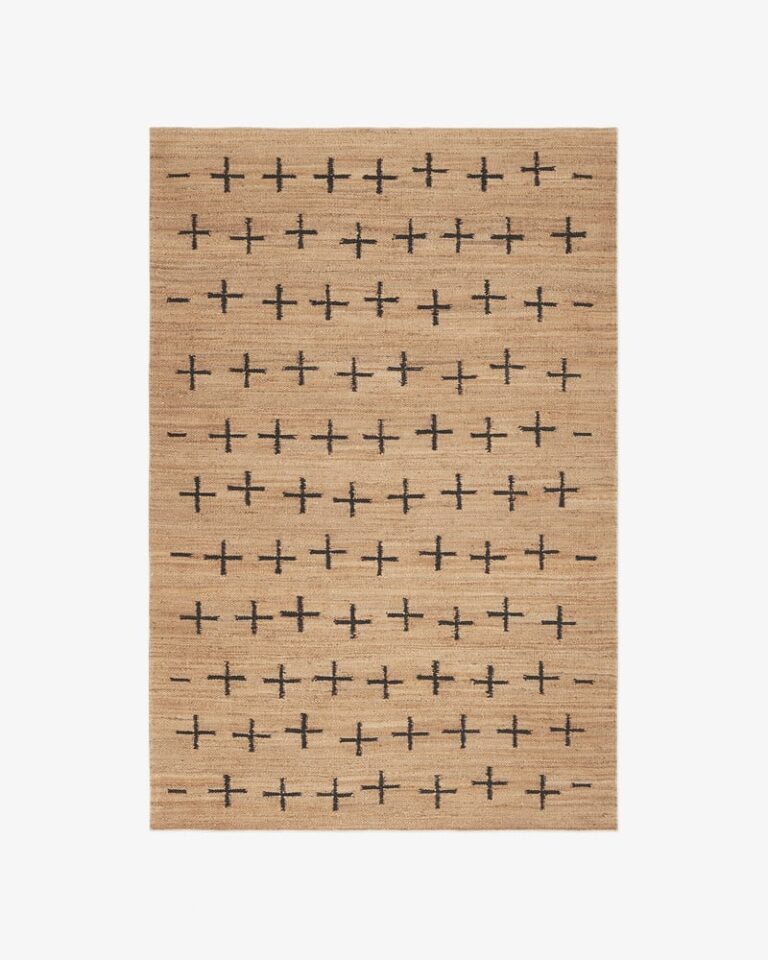 Ковёр Nordic Knots -  Jute Cross – Black - 140x200
