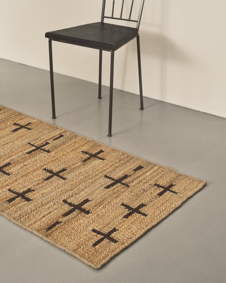 Ковёр Nordic Knots — Jute Cross Runner – Black — 75×350