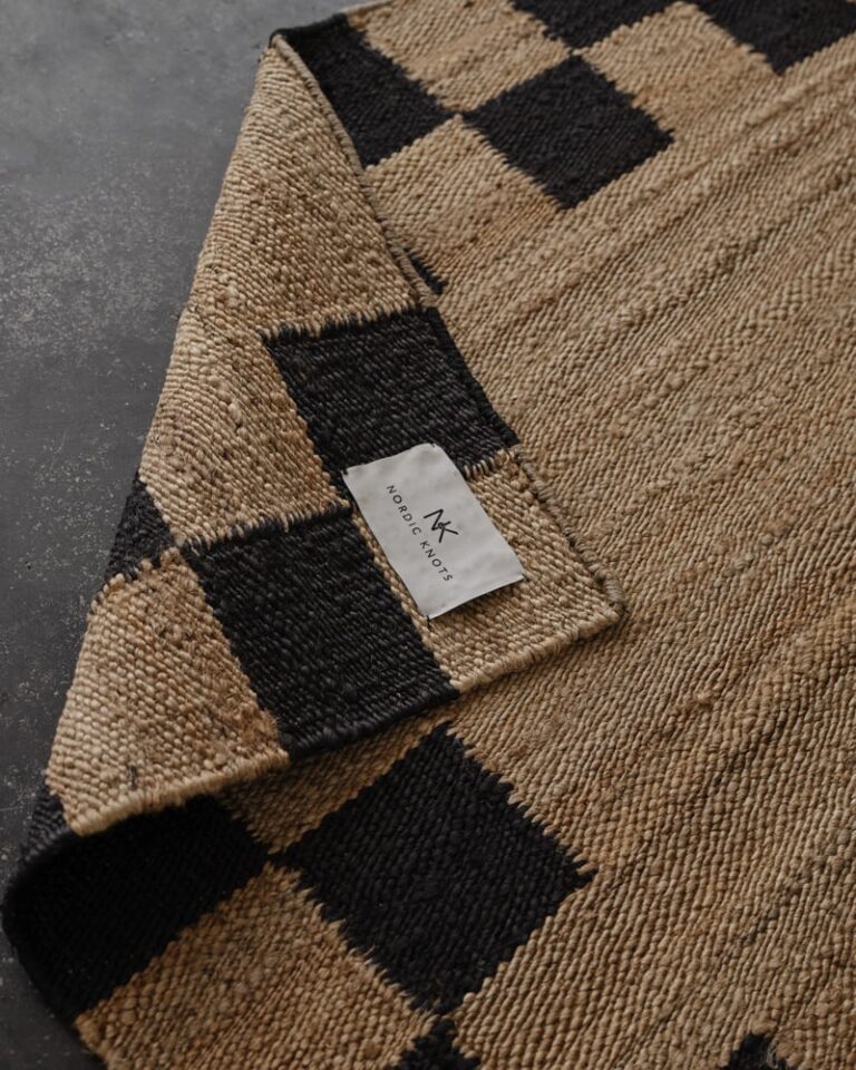 Ковёр Nordic Knots —  Jute Border – Black — 140×200