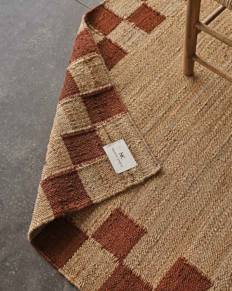 Ковёр Nordic Knots — Jute Border – Red — 170×240