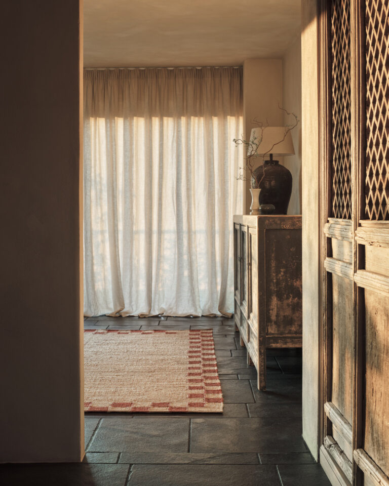 Ковёр Nordic Knots —  Jute Border – Red — 140×200