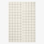 Ковёр Nordic Knots — Grid – Dusty White/Black — 200×300