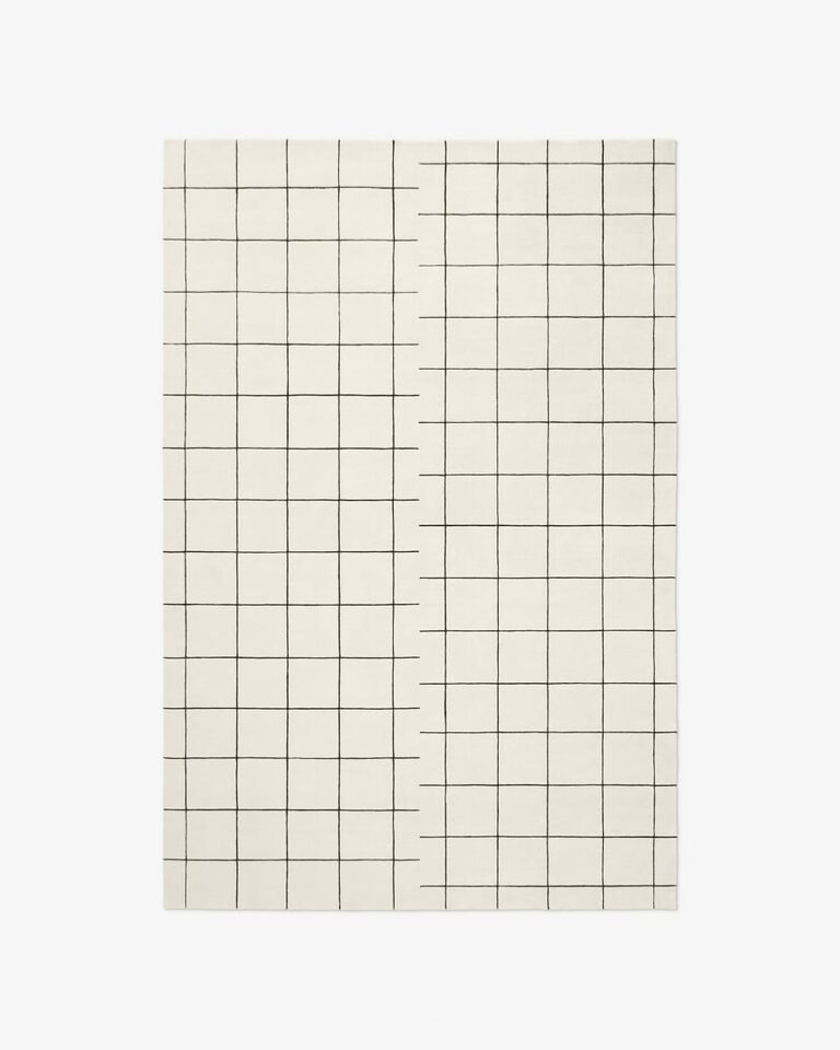 Ковёр Nordic Knots - Grid – Dusty White/Black - 170x240