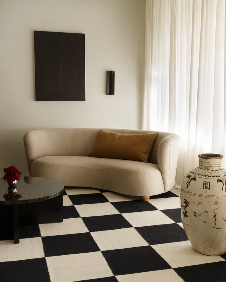 Ковёр Nordic Knots —  Square – Black/Cream — 140×200