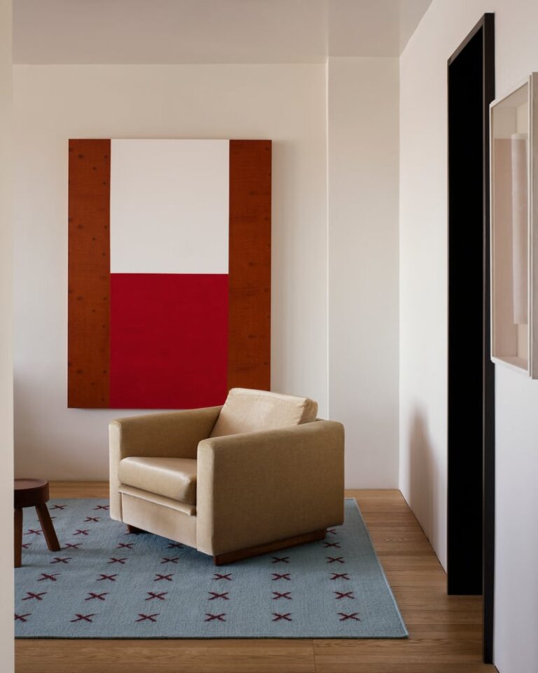 Ковёр Nordic Knots — Cross – Blue/Burgundy — 140×200