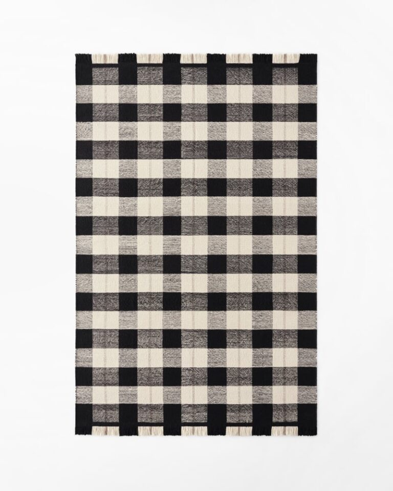 Ковёр Nordic Knots - Plaid – Black/Cream - 250x350
