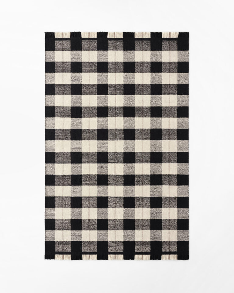 Ковёр Nordic Knots - Plaid – Black/Cream - 140x200