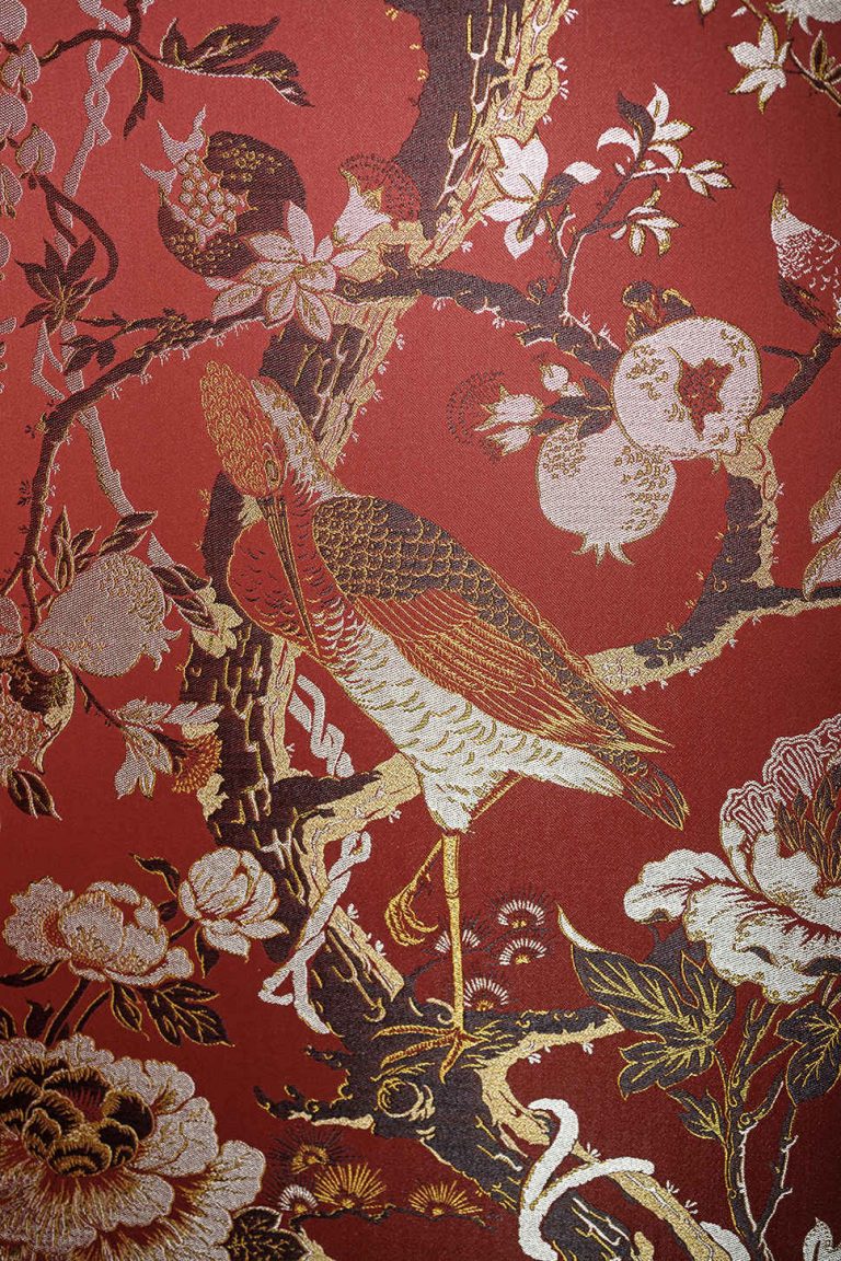 Ткань — Dedar — Silkbird Jacquard — 003 red lac