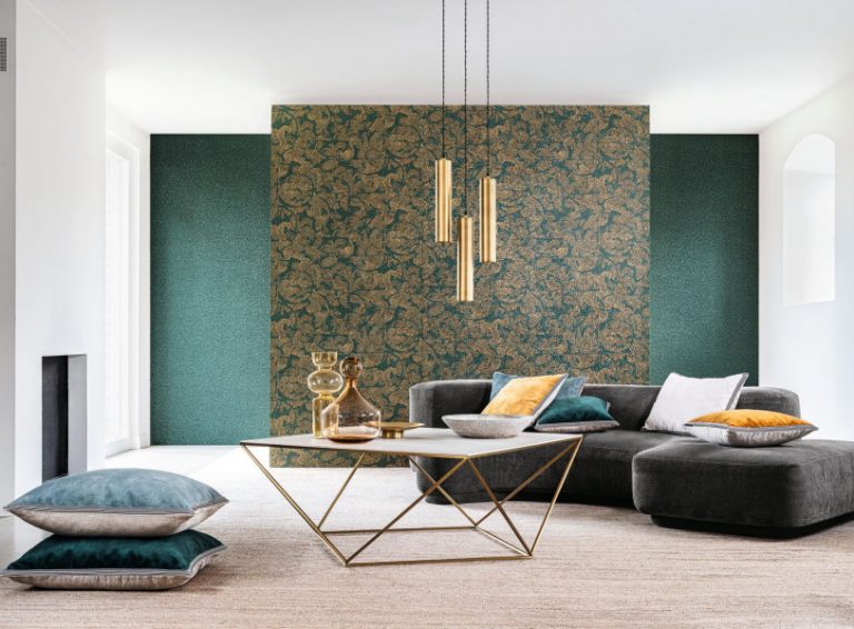 Обои — Casamance — Venetie Emeraude/Dore — 75053484