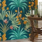 Обои — Casamance — Mirissa Encre / Ocre — 75521018