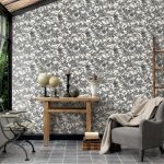 Обои — Casadeco — LES BELLES TOILES DE JOUY — Jardin des plantes — Noir fusain (арт. 87959620)