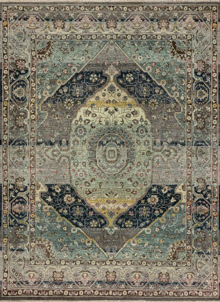 Индийский ковёр из шерсти и хлопка — SOMEPLACE IN TIME