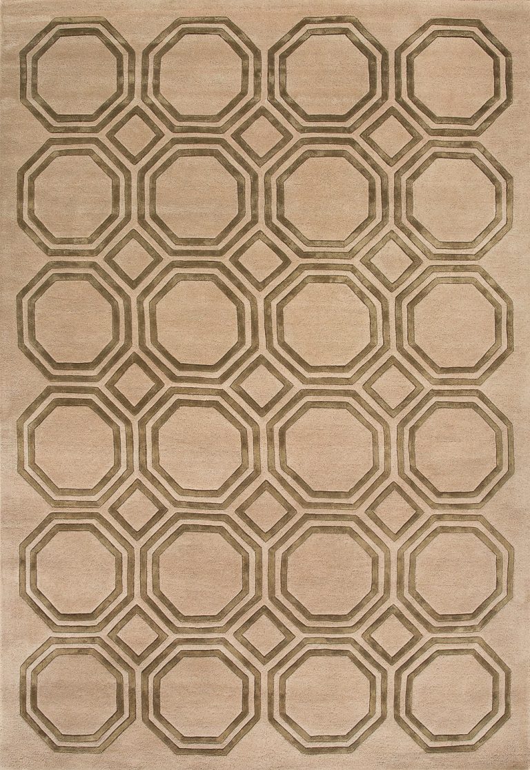 Индийский ковёр из арт-шёлка и шерсти — OCTAGON RUG
