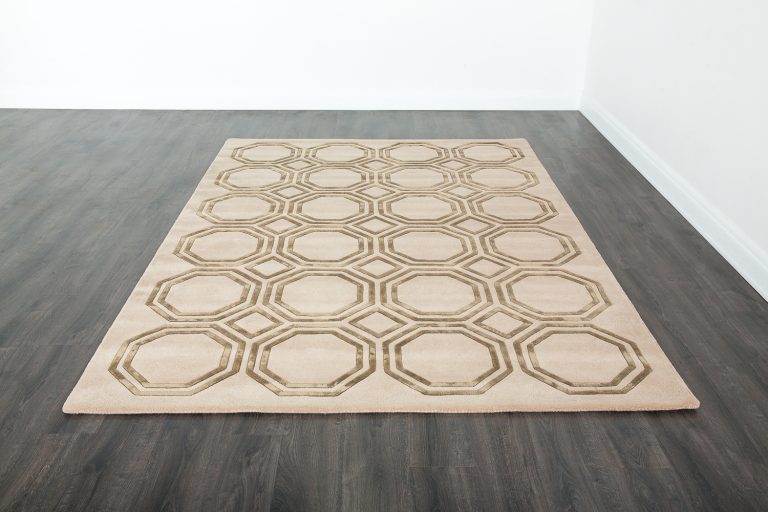 Индийский ковёр из арт-шёлка и шерсти — OCTAGON RUG