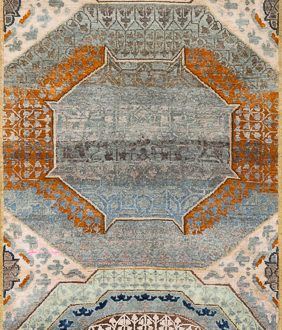 Индийский ковёр из шёлка, шерсти и хлопка — VINTAGE SILK