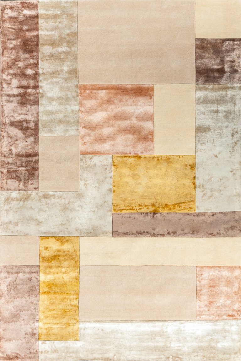 Индийский ковёр из шерсти и арт-шёлка — RIVIERA
