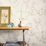 Обои — Casadeco — SO WHITE 4 — Idylle magnolia — Argent/or (арт. 83822303)