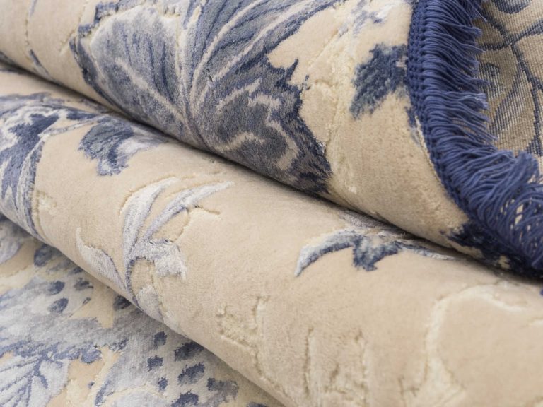 Индийский ковёр из шерсти и арт-шёлка — SHABBY CHIC