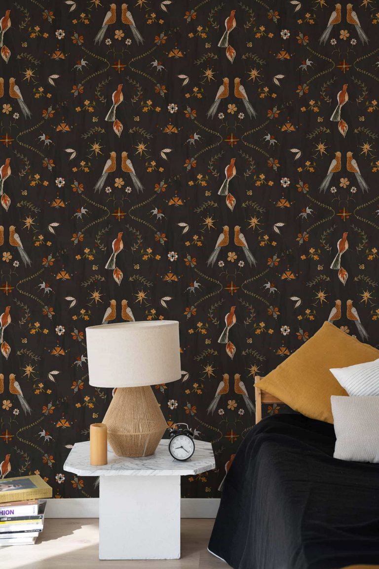 Обои Coordonne — Metaphoric birds Black A00928 (коллекция Central Saint Martins – Rest Time)