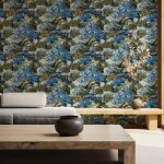 Обои Coordonne — Yu Garden Sapphire B00147 (коллекция Forbidden City)